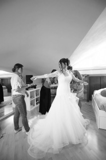 Nozze Alessio e Eleonora casa sposa abito Laura la Sposa chic, Nicole Spose